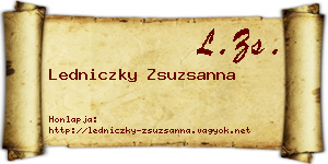 Ledniczky Zsuzsanna névjegykártya