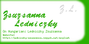 zsuzsanna ledniczky business card